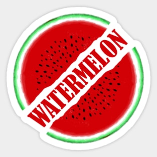 watermelon fruit illustration design Sticker